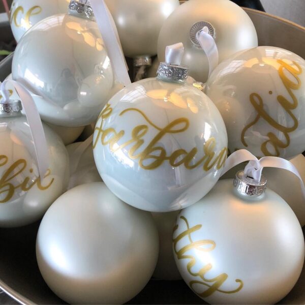 London Calligraphy Personalised Baubles