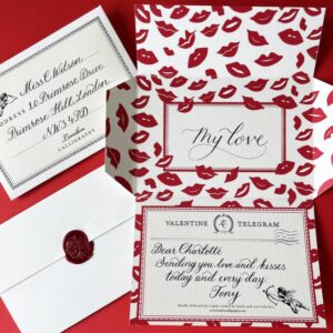 London Calligraphy Kisses Telegram Valentines